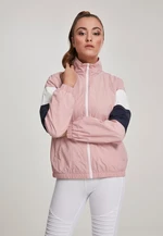 Women's Tri-Color Crinkle Track Jacket darkrose/nvy/wht