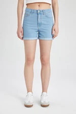 DEFACTO Normal Waist Folded Leg Basic Jean Shorts