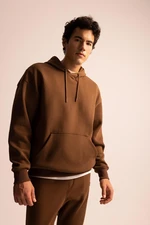 DEFACTO Oversize Fit Hooded Thick Basic Sweatshirt