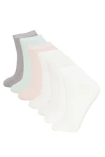 DEFACTO Women's Comfortable Elastic 7-Pack Cotton Ankle Socks