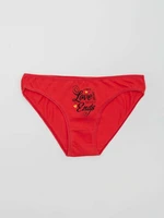 Women's red cotton panties