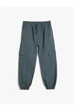 Koton Cargo Jogger Pants with Pockets and Tie Waist