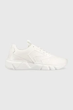 Kožené sneakers boty Calvin Klein LOW TOP LACE UP LTH HF bílá barva, HM0HM00995