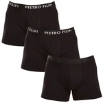 3PACK pánské boxerky Pietro Filipi černé