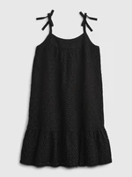 GAP Dětské šaty eyelet trapeze dress - Holky