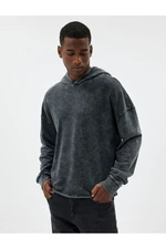 Koton Oversize Sweatshirt Washable Basic Long Sleeve Hooded Cotton Blend