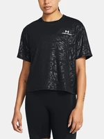 Čierne dámske športové tričko Under Armour Vanish Energy Emboss Crop SS