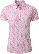 Footjoy Floral Print Lisle Pink/White L Chemise polo