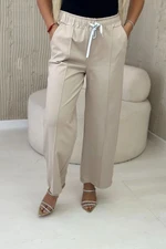 Punto Milano winter pants with wide legs beige