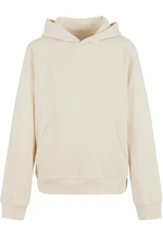 Terry cream hoodie for girls