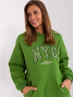 Light Green Insulated Kangaroo Sweatshirt