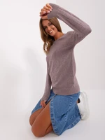 Dirty purple classic sweater with cotton