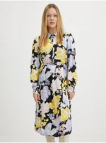 Black and yellow women's floral dress VILA Kikki - Ladies