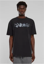 Men's Cagedchrome Acid Heavy Oversize T-Shirt - Black