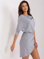 Grey Casual Cotton Dress