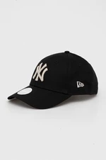 Bavlnená šiltovka New Era čierna farba, s nášivkou, NEW YORK YANKEES