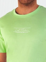 Men's T-shirt with print, green Dstreet