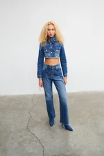 VATKALI Eyed wide leg jeans