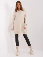 Beige oversize knitted dress from RUE PARIS