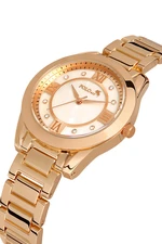 Polo Air Stylish Women's Wristwatch with Roman Numerals Copper Color