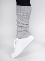 Yoclub Unisex's Leg Warmers Gray Braid SOC-0001U-6600