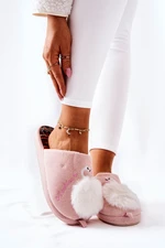 Padded slippers Swan Light pink Reya