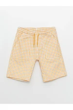 LC Waikiki Checked Boy's Shorts with Elastic Waist.