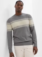 Men's cream-grey sweater GAP