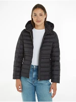 Black Women's Winter Quilted Jacket Tommy Hilfiger Feminine