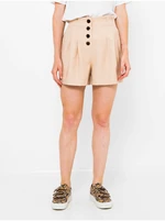 Beige Women's Shorts with Buttons CAMAIEU - Women