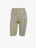 adidas Originals Green-Pink Womens Short Leggings with Animal Pattern adidas Ori - Women