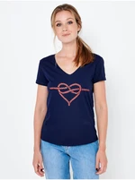 Blue T-shirt with print CAMAIEU - Women