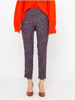 Purple floral shortened trousers CAMAIEU - Women