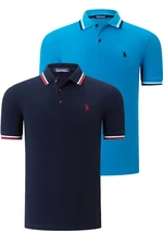 DUAL SET T8594 DEWBERRY MENS T-SHIRT-NAVY BLUE-BLUE