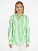 Light Green Ladies Striped Shirt Tommy Hilfiger - Women