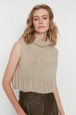 Trendyol Stone Crop Turtleneck Knitwear Sweater