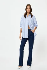 Koton Women's Blue Striped Shirt