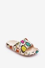 Children's lightweight foam slippers Lion Motif Beige Esther