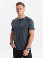 Ombre Men's T-shirt with henley neckline