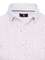 White Men's Short Sleeve Dstreet Shirt