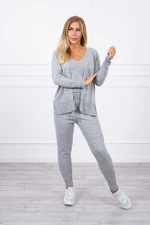 3-piece sweater set grey