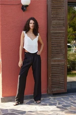 VATKALI Wide Leg Linen Pants Black