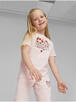 Light pink girls' T-shirt Puma ESS - Girls