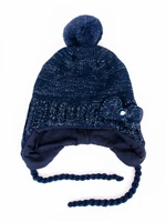 Yoclub Kids's Children's Winter Hat CZ-378/GIR/001 Navy Blue