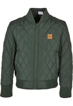 Boys' Diamond Quilt Nylon Jacket Olive