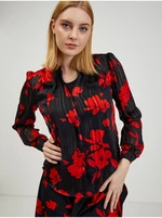 Red-black women's floral blouse ORSAY - Ladies