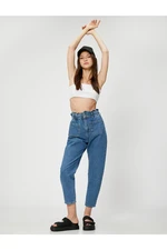 Koton Elastic Waist Jeans High Waist - Baggy Jeans