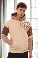 71185 Dewberry Embroidered Oversize Mens Sweatshirt-BEIGE