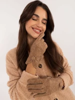 Brown women's touch gloves