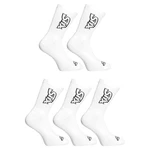 5PACK Styx high white socks